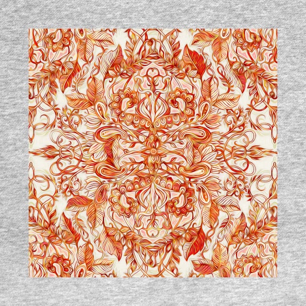 Art Nouveau Pattern in Pumpkin Spice by micklyn